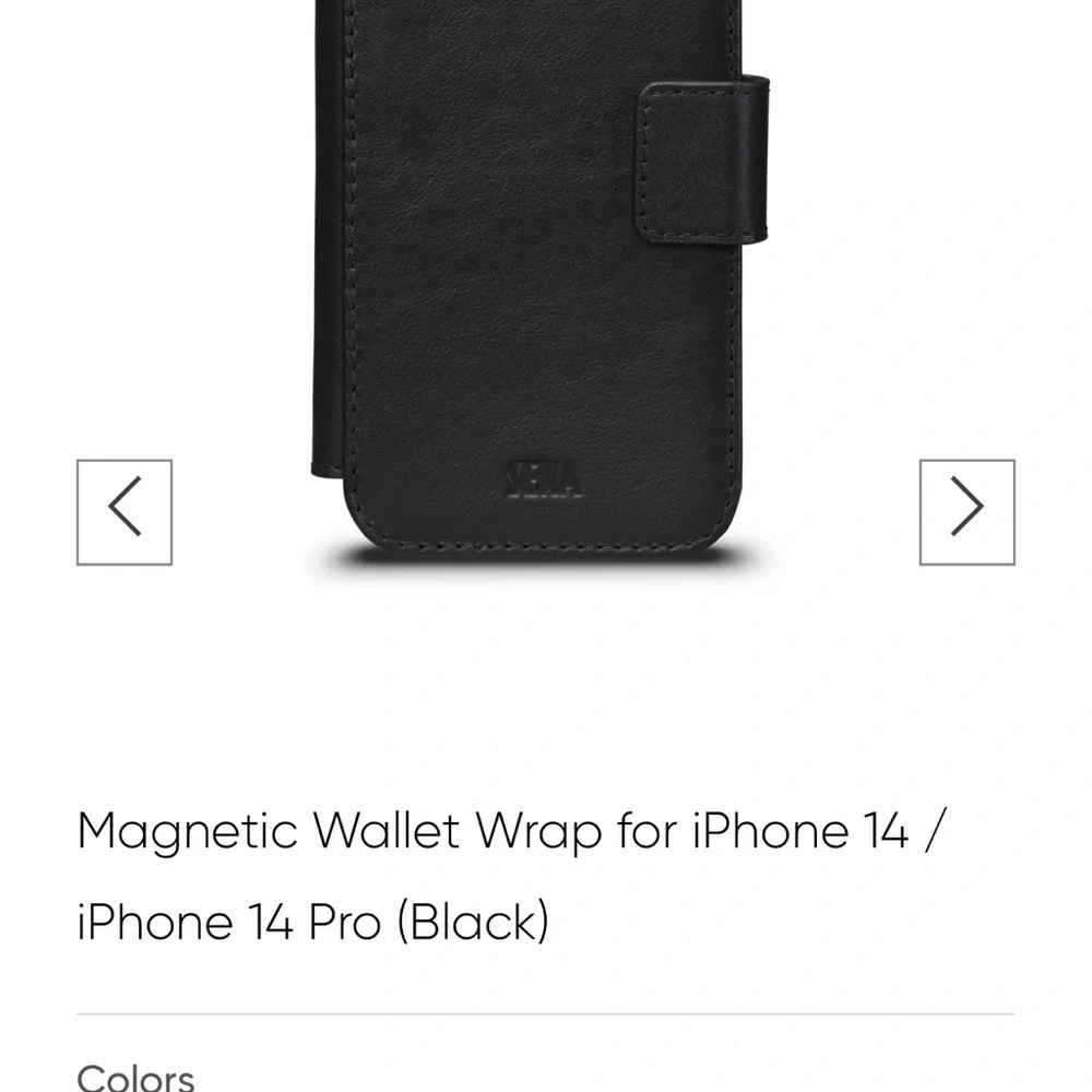 Sena Magnetic Wallet Wrap for iPhone 14 / iPhone 14 Pro (Black)